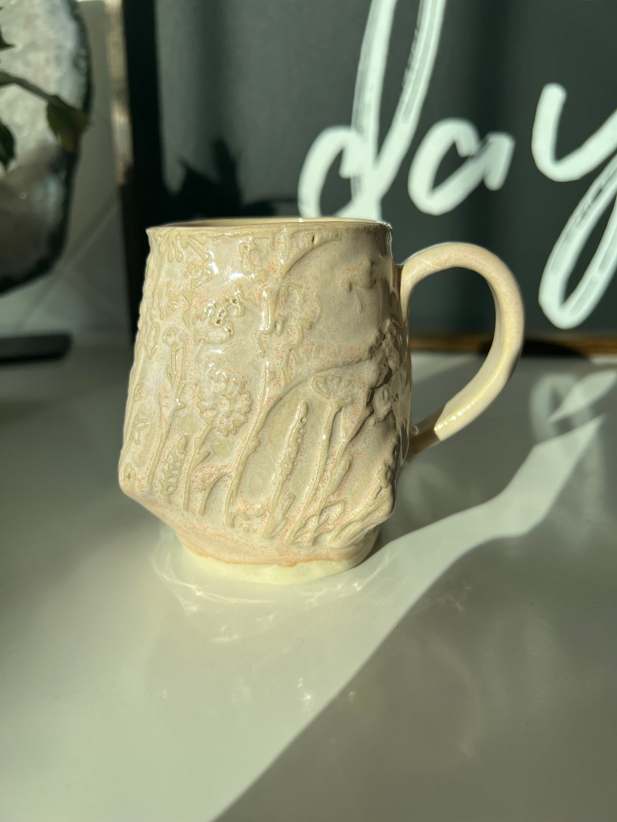 Chick n Dee Pottery Mug Blush Blossoms