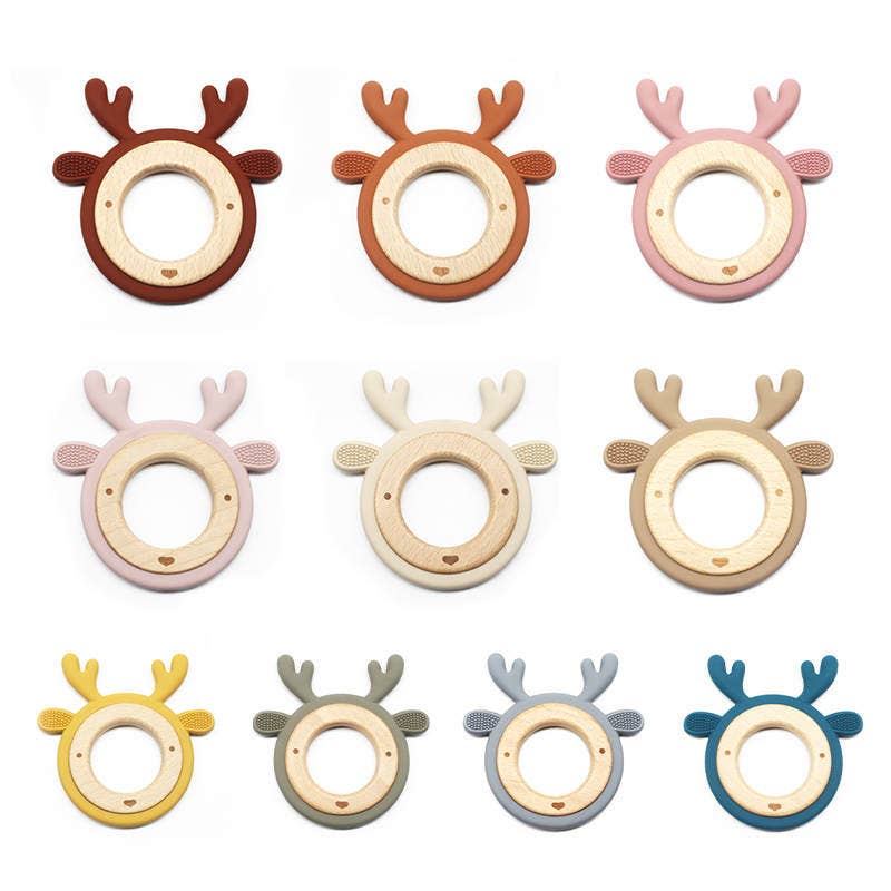 Reindeer Teether. Holiday/Christmas Baby Gift.