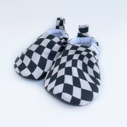 Wavy Checkerboard Baby Shoes