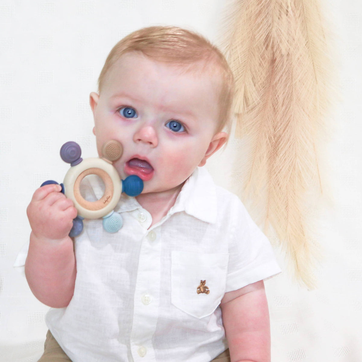 Baby Bliss - Teether Ring - Blue Tones