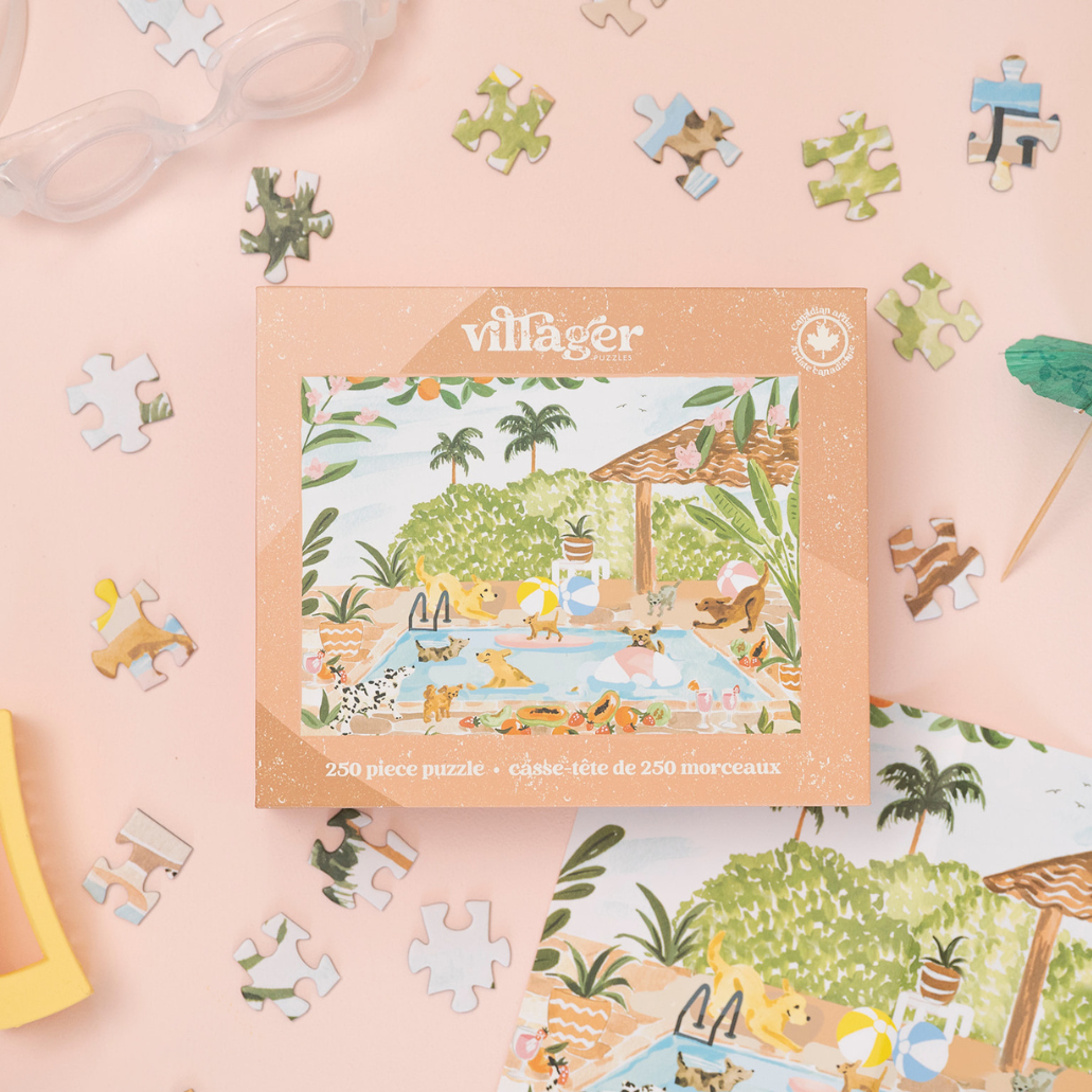 Villager Puzzles - Pool Party | 250 Piece Puzzle | Designed in Canada