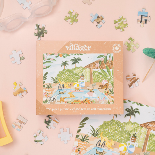 Villager Puzzles - Pool Party | 250 Piece Puzzle | Designed in Canada