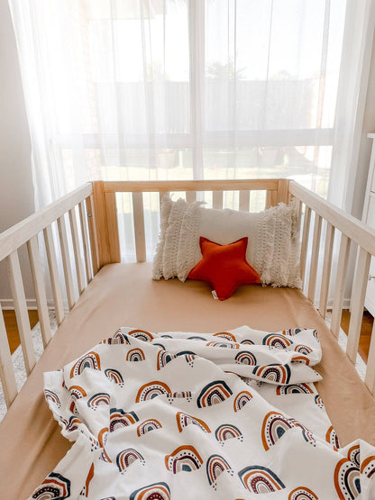 Camel Fitted Crib Sheet