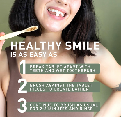 Fresh Mint - Solid Toothpaste Tabs - 2-month supply 