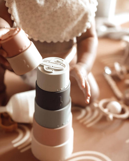 Shapes Large Soft Silicone Stacking Cups