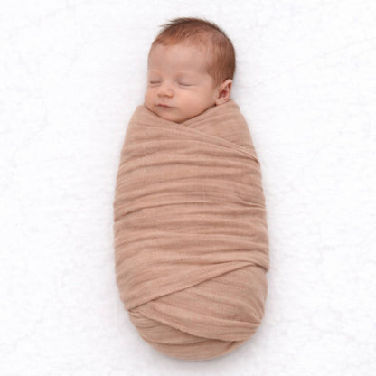 Baby Bliss - Muslin Swaddle Blanket - Caramel