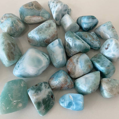 High Quality Larimar Tumbled Crystal