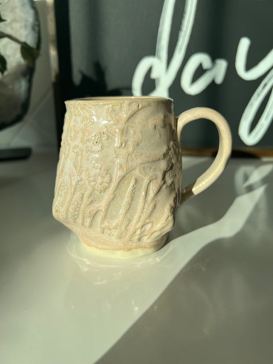 Chick n Dee Pottery Mug Blush Blossoms