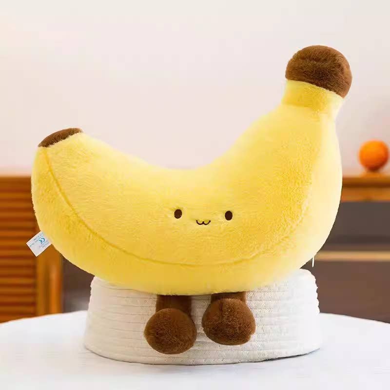9.5" Fluffy Banana Plush