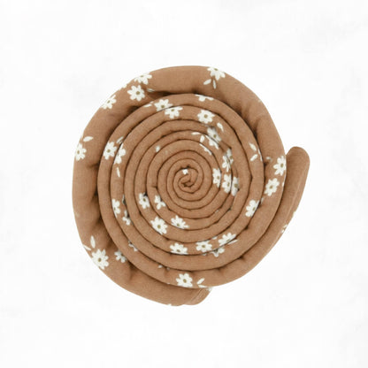 Baby Bliss - Bamboo Muslin Swaddle Blanket - Cinnamon Daisy