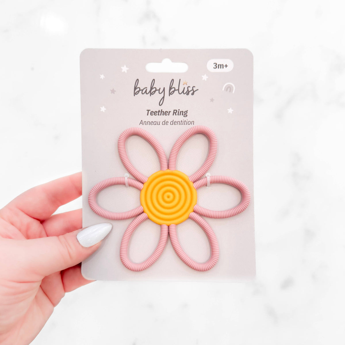 Baby Bliss - Teether Flower Ring - Pink