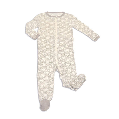 Bamboo Zip-up Footies Wobbly Wave