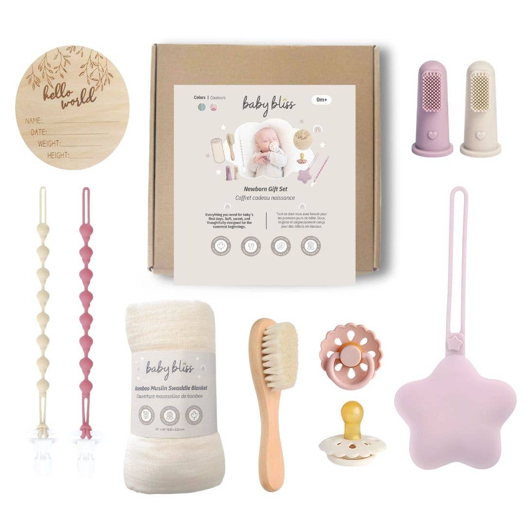 Baby Bliss - Newborn Gift Set, Baby Shower Gift Basket