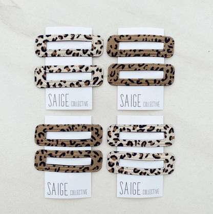 Saige Collective - Leopard Hair Barrette - Pair 