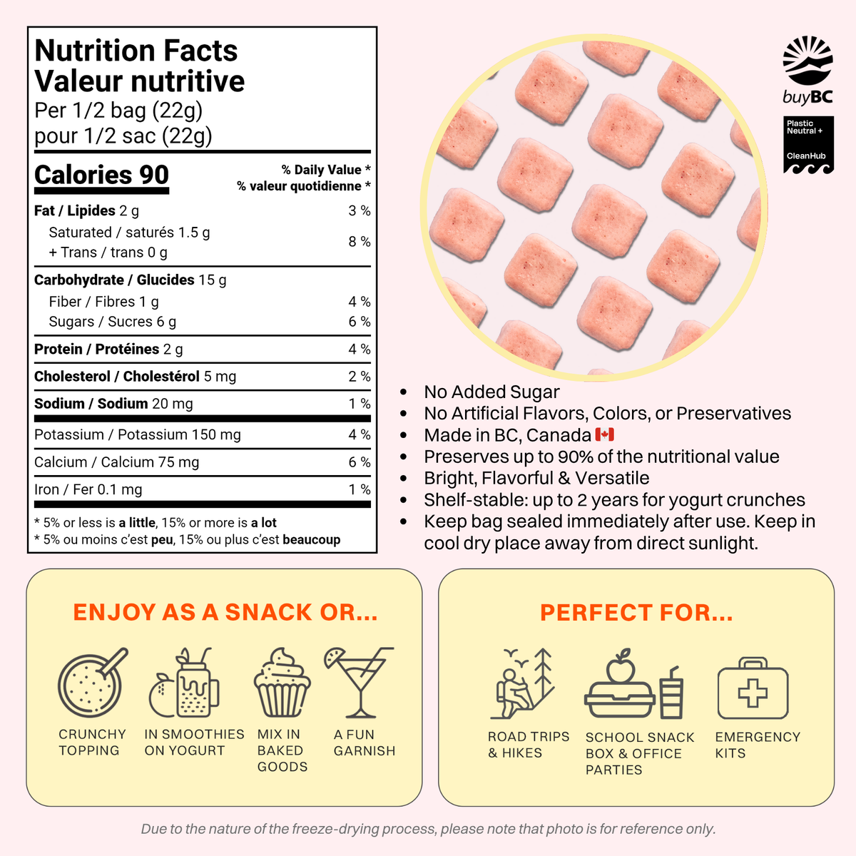 OHME! Foods - Freeze-Dried Strawberry Yogurt Crunch