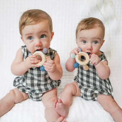 Baby Bliss - Teether Ring - Blue Tones