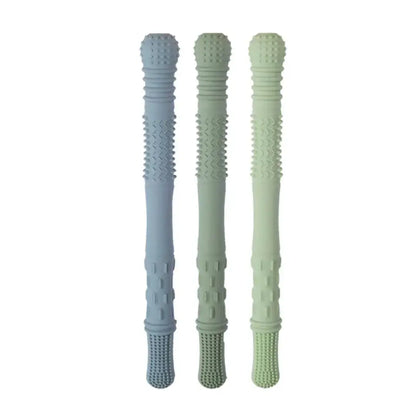 Baby Bliss - Hallow Teething Tubes - Dusty Teal, Sage & Soft Sage