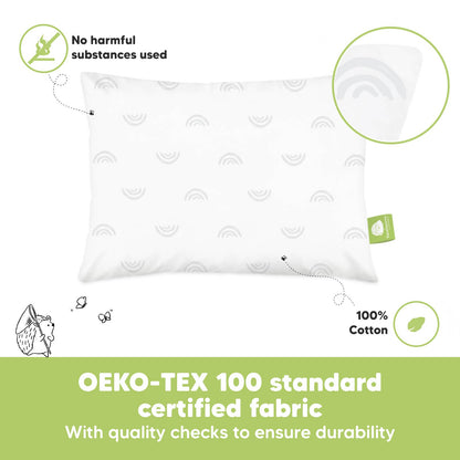 2-Pack Toddler Pillows for sleeping, 13X18