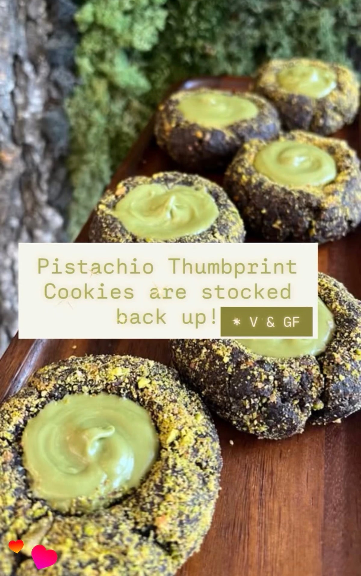 Pistachio Thumbprint Cookie V & GF