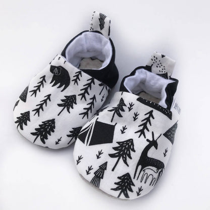 Woodland Baby Shoes: Gray Faux Suede