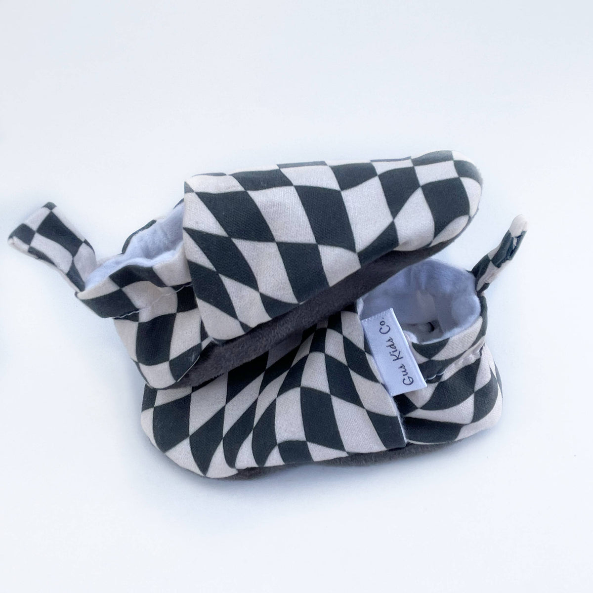 Wavy Checkerboard Baby Shoes