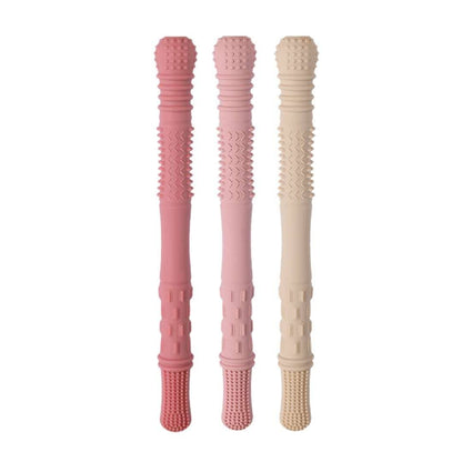 Baby Bliss - Hallow Teething Tubes - Dusty Rose/Dusty Pink/Almond