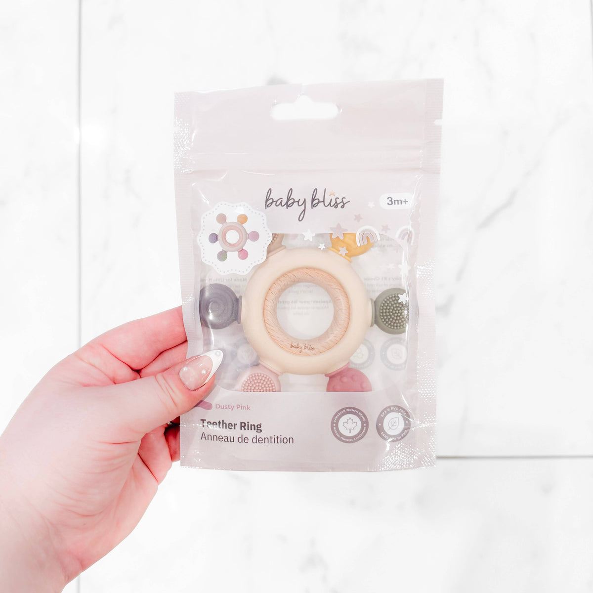 Baby Bliss - Teether Ring - Pink Tones