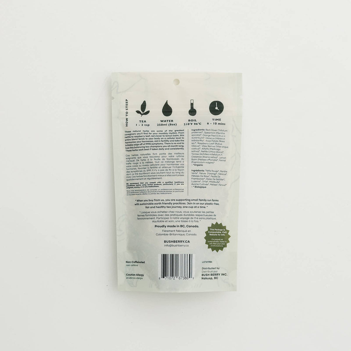 Bush Berry - Organic Inflow Tea for Monthly Rhythm | Loose Leaf