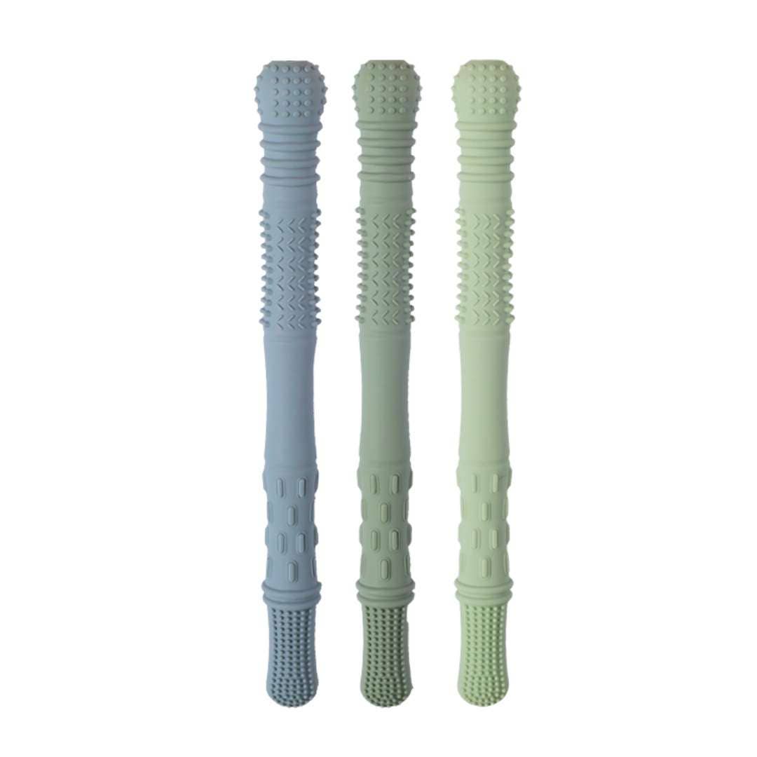 Baby Bliss - Hallow Teething Tubes - Dusty Rose/Dusty Pink/Almond