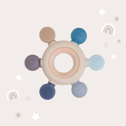 Baby Bliss - Teether Ring - Blue Tones
