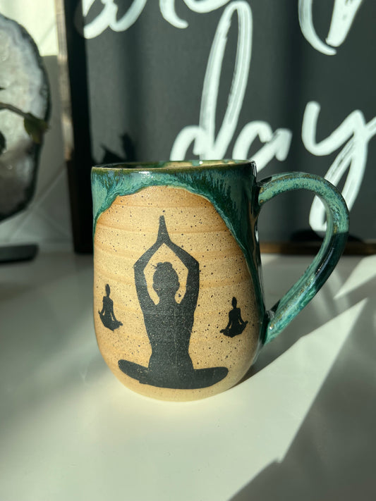 Chick n Dee Pottery Mug Yogie
