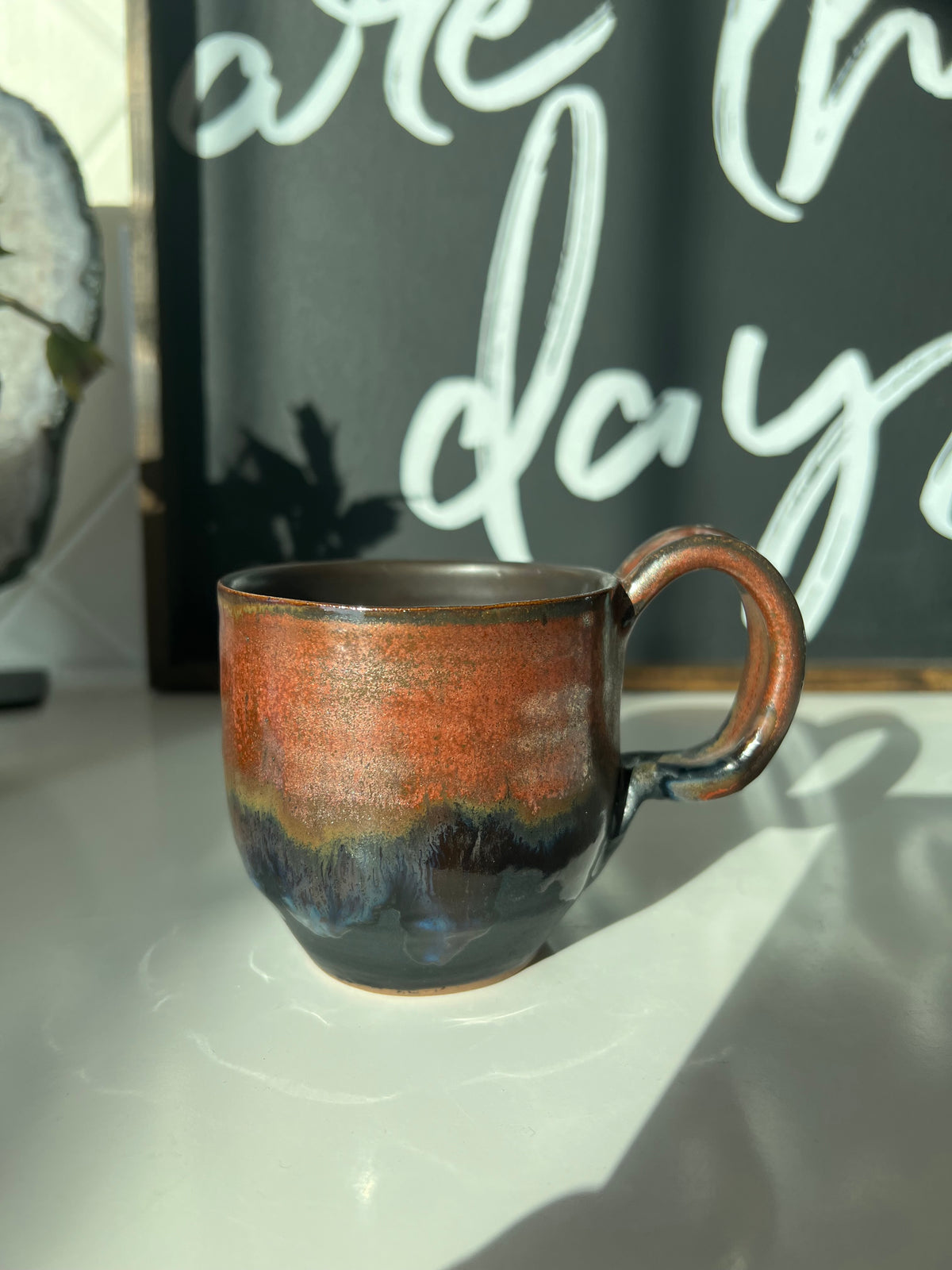 Chick n Dee Pottery Mug Copper & Black