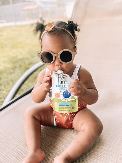 Taupe Kids Round Sunglasses
