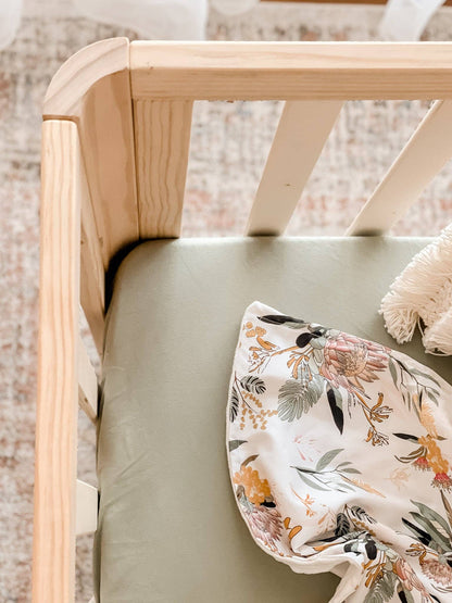 Sage Fitted Crib Sheet