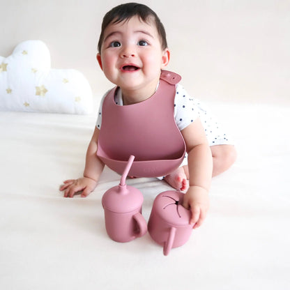 Baby Bliss - Sippy Cup with Straw, Spill-Proof & Anti-Stain - Dusty Rose