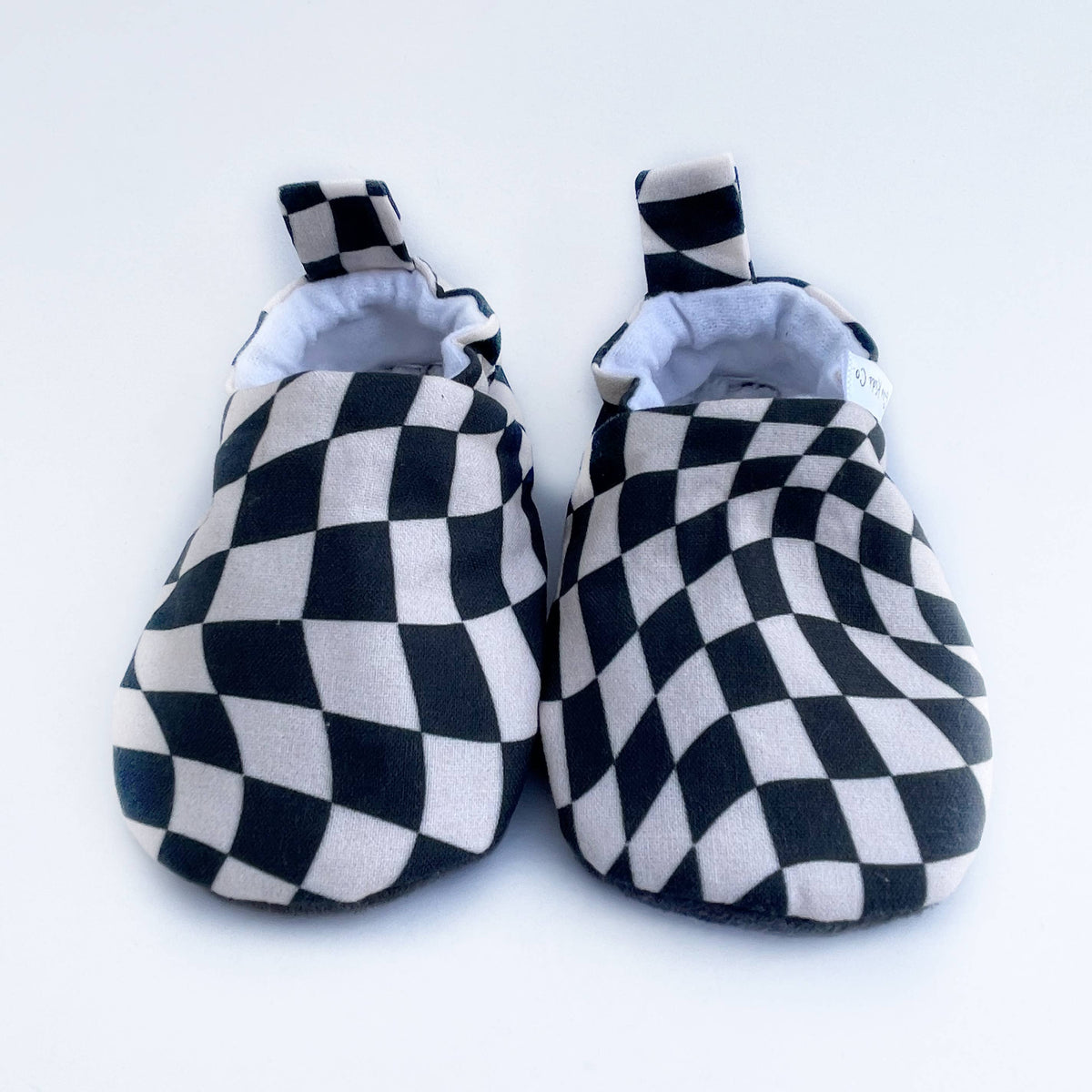 Wavy Checkerboard Baby Shoes