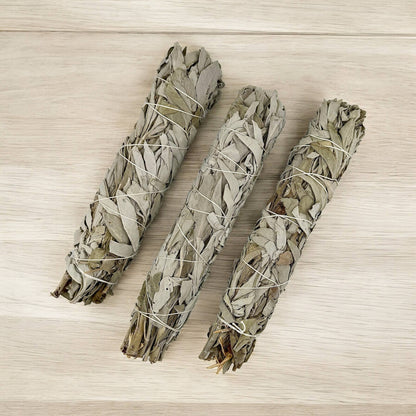 Large White Sage Burn Wands