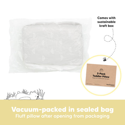 2-Pack Toddler Pillows for sleeping, 13X18