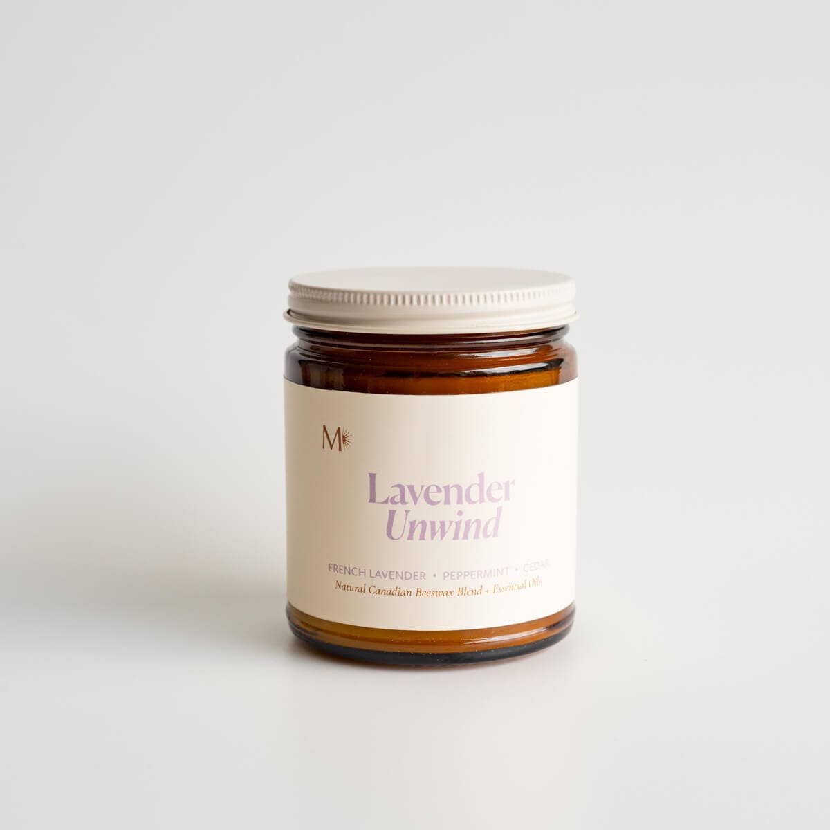 Lavender Unwind | All-Natural Canadian Beeswax Candle Jar