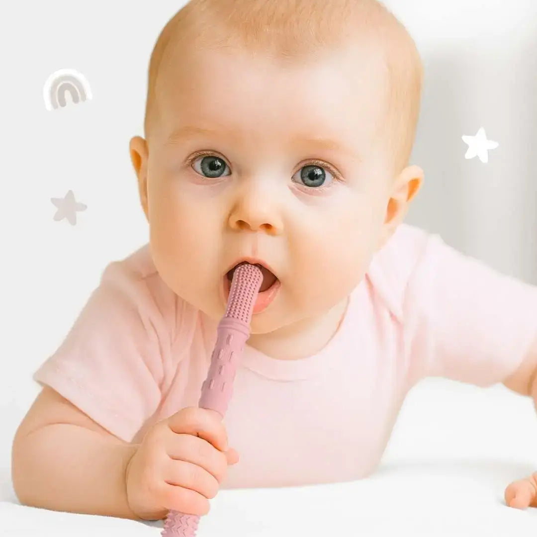 Baby Bliss - Hallow Teething Tubes - Dusty Teal, Sage & Soft Sage