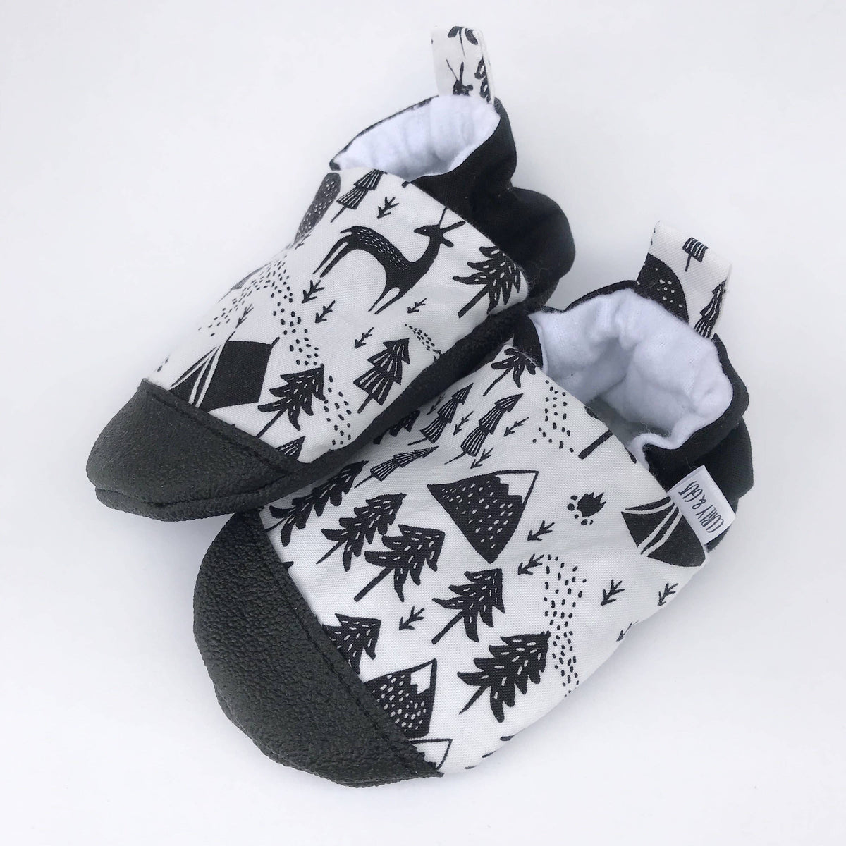 Woodland Baby Shoes: Gray Faux Suede
