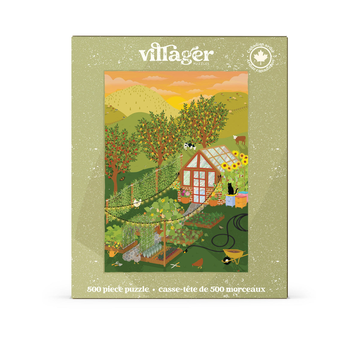 Villager Puzzles - Hobby Farm | 500-Piece Puzzle | Designed in Canada