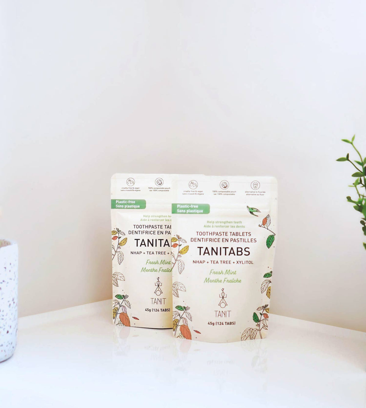 TANIT - Toothpaste Tablets Fresh Mint - Compostable refill -124 tabs
