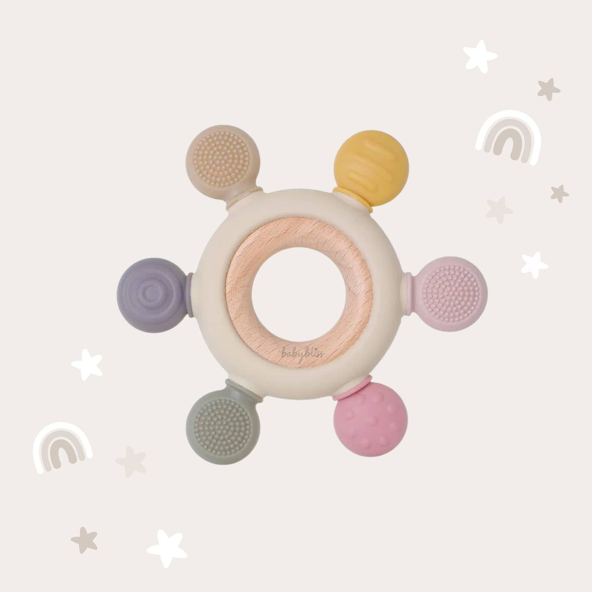 Baby Bliss - Teether Ring - Pink Tones