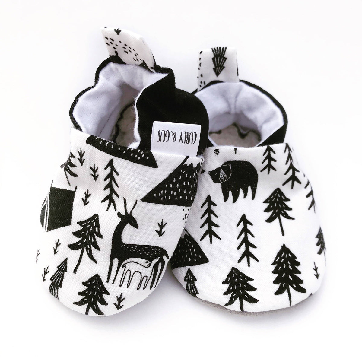 Woodland Baby Shoes: Gray Faux Suede