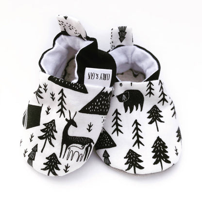 Woodland Baby Shoes: Gray Faux Suede
