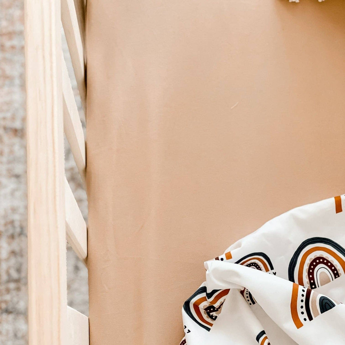 Camel Fitted Crib Sheet