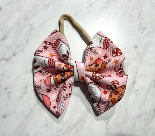 Milk and Cookies Baby Bow Headband