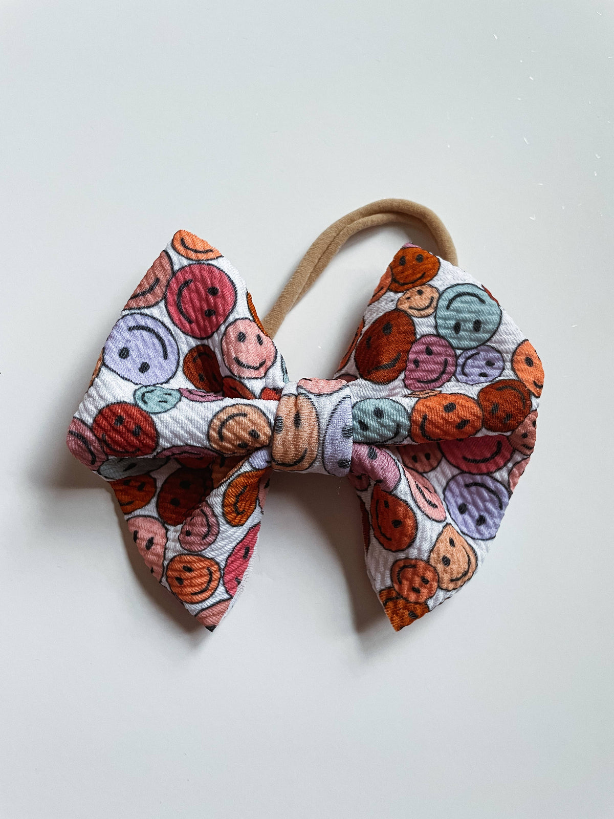 Smiley Baby Bow Headband