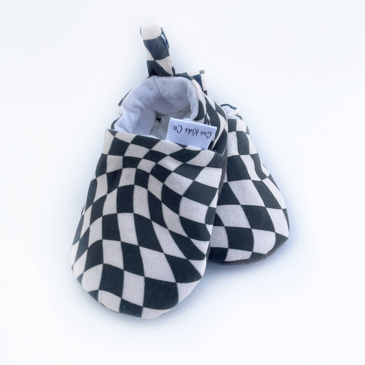 Wavy Checkerboard Baby Shoes
